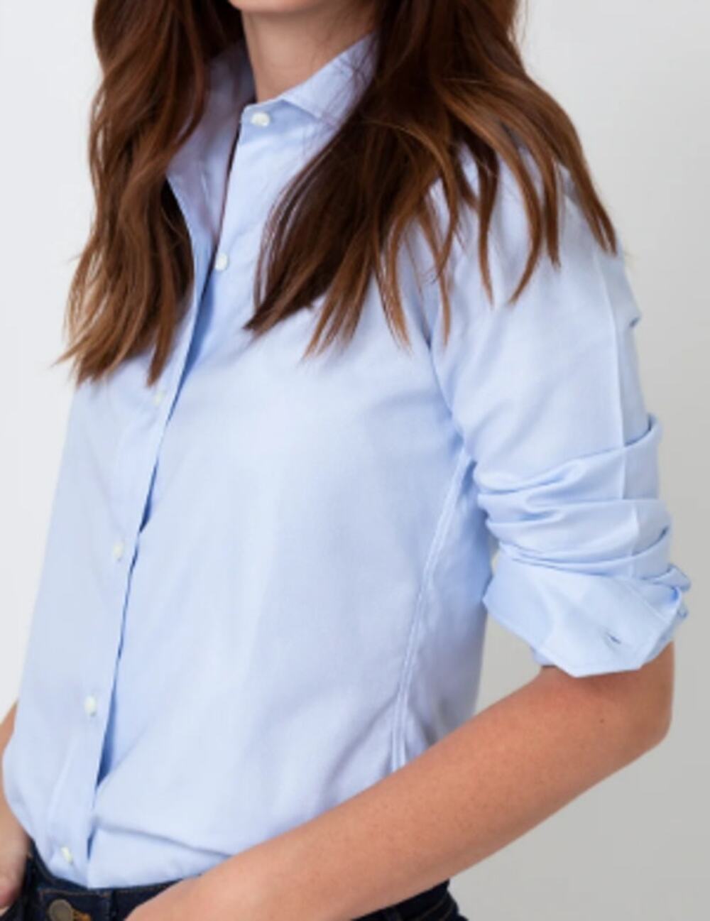 ANN MASHBURN Light Blue Button-Down Shirt